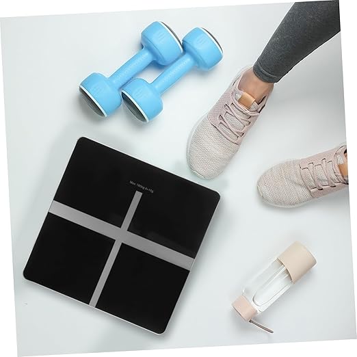 1pc USB Rechargeable Scale Accurate Health Management Weighing Scale Black Electronic Bathroom for Daily Use
