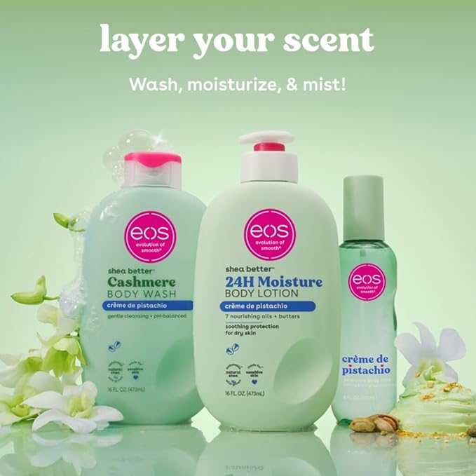 eos Créme de Pistachio Scent Layering Bundle - Body Wash Body Mist Body Lotion