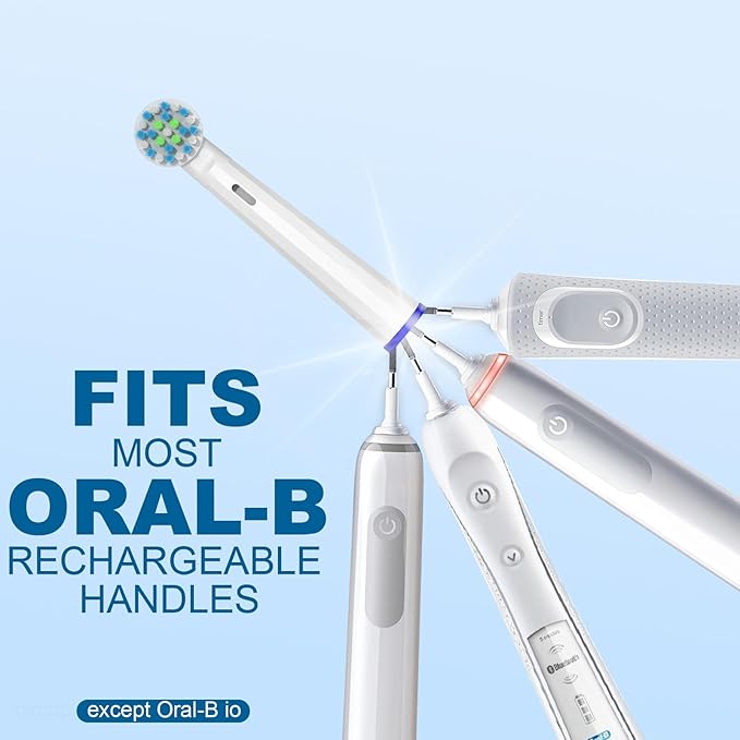 8 Pcs Replacement Toothbrush Heads Compatible with Braun Oral BBrush Heads Compatible with Oral B Pro 1000Genius X and Smart 1500 Series Electric Toothbrush（White）
