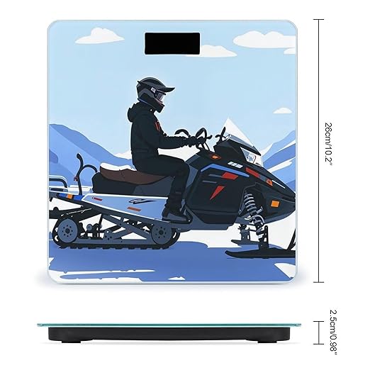 Snowmobile Smart Scale for Body Weight Accurate Bathroom Scale with LED Display Digital Weight Scales Weighing Machine High Precision Scales for Bath Home