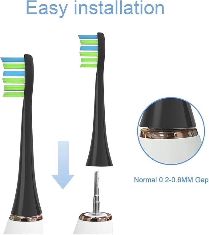 Compatible for with 7AM2M AM101/AM105-5 Pack Soft Bristle Electric Toothbrush Heads Premium Replacement Accessory