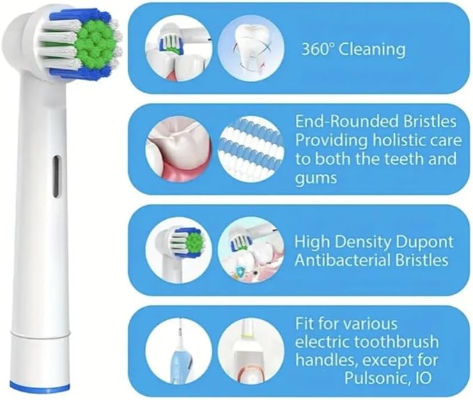 Electric Toothbrush Head Replacement Head - Compatible with Oral-B P2/4000/3757/d12/3766(12 pcs)