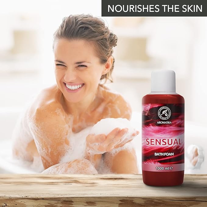 Bath Foam Sensual - 34 Fl Oz (1000ml) - Body Care - Good Sleep - Beauty - Bathing - Body Care - Wellness - Relax - Aromatherapy - Spa - Bubble Baths