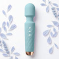 Rechargeable Personal Massager 8-Speed &amp 20-Mode Cordless Handheld Percussion Massager for Neck Back Shoulder Relaxation Quiet Handheld Body Massager with Ergonomic Design(Light Blue)
