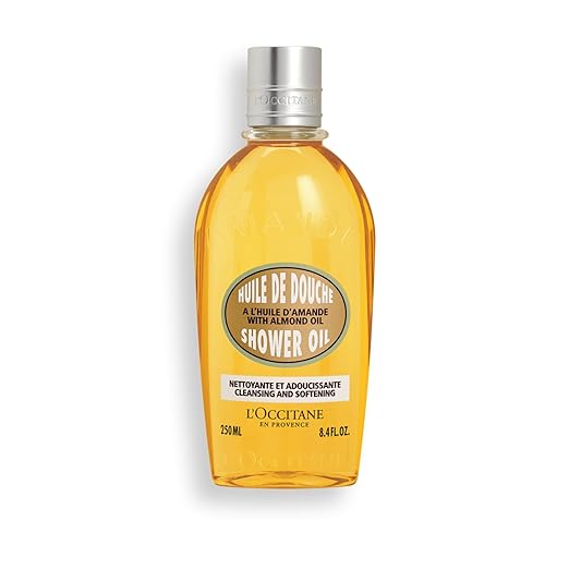 L'OCCITANE Cleansing &amp Softening Almond Shower Oil Body Wash &amp Shaving Base Purifies &amp Smooths Without Drying Skin Milky Lather Nourishing Skincare