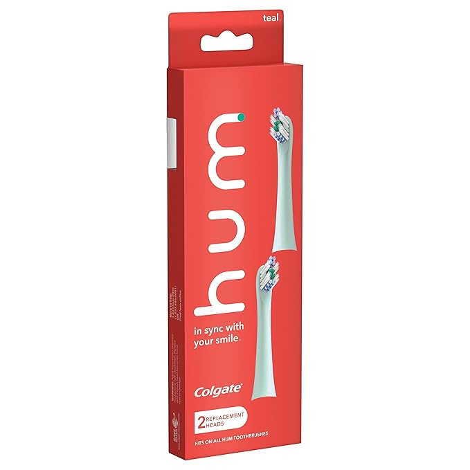 Colgate Hum Connected Smart Battery Toothbrush Refill Head Green 2 Pack
