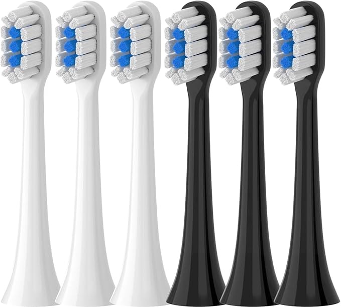 T301 T302 T501 /501CSonic Electric Toothbrush Head Soft Bristle Nozzles(T301-302-WH3BK3)