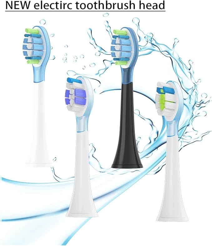 8Pcs Replacement Brush Heads Compatible for Philips HX6064 HX6930 HX6730 Sonic Electric Toothbrush Vacuum 4100 6500 6100 5300 C3(C3 White)