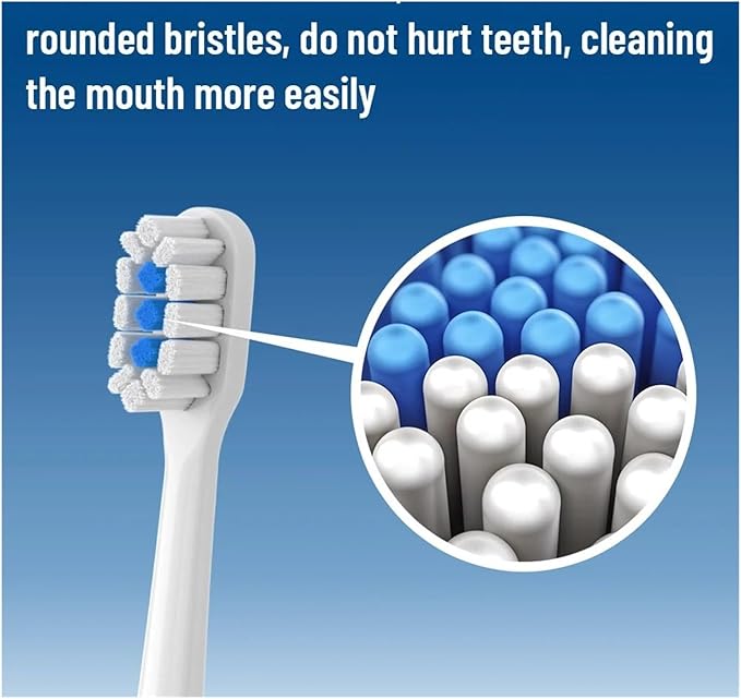 12PCS Replacement Brush HeadsCompatible for Xiaomi Mijia T301 T302 T501 /501CSonic Electric Toothbrush Head(T301-302-BK-12Pcs)