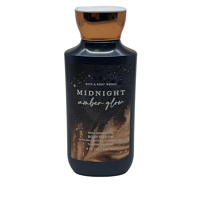 Bath &amp Body Works MIDNIGHT AMBER GLOW Body Wash &amp Shower Gel and MIDNIGHT AMBER GLOW Daily Nourishing Body Lotion
