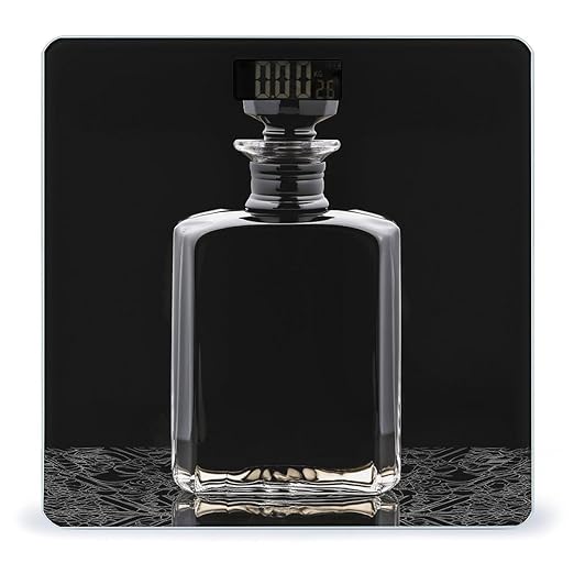 Black Perfume Bottle Scale for Body Weight Smart Scales Digital Bathroom Scale High Precision Weighing Scales with Large Display Weighing Machine for People
