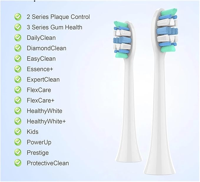12/20 Pcs Electric Toothbrush Replacement Brush Heads Refills Compatible for Sonicare1100 2100 4100 5100 6100(White-12 Pcs)