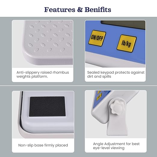 Medical Grade Scale - Scale for Body Weight with Digital Display - 660 lb Home Gym Office Professional Physician Scale High Capacity Wrestling Scale for Body Weight