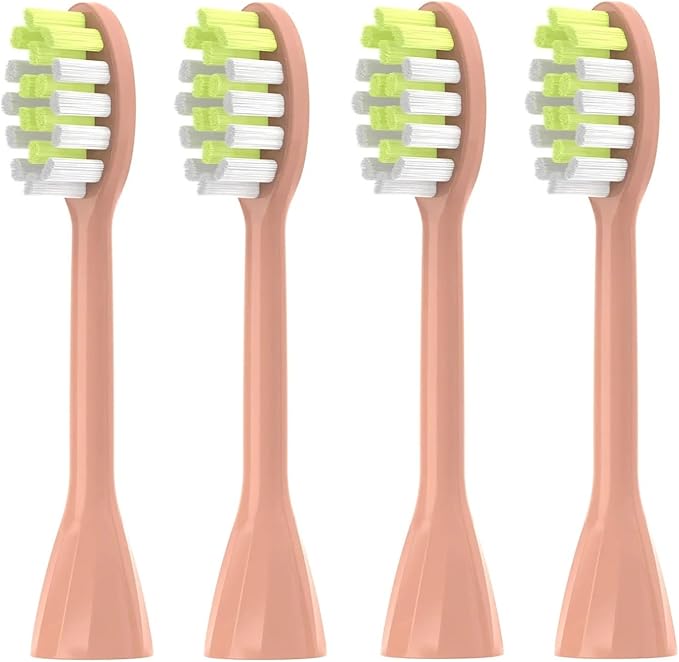 4Pack Replacement Toothbrush Heads Compatible with Ph One Soni Care Electric Head HY1100 HY1200 BH1022(Pink)