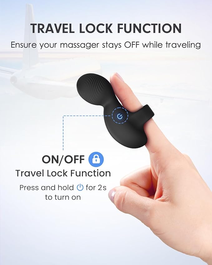 Multifunctional Finger Massager Waterproof Rechargeable Mini Body Massage Tool Black