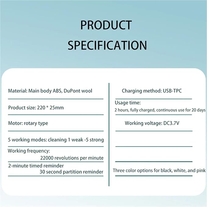 2pcs Rechargeable Rotating Toothbrush - Adult Timer 6 Mode USB Charger with Replacement Heads Set(2002black Pink)