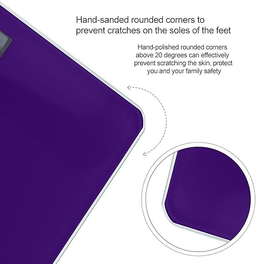 Women's Fashion Automatic Switch Digital Bathroom Weighing Scale Smart Scale Purple