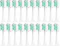 Compatible for Xiaomi Mijia T300/T500/T700 Sonic Electric Toothbrush Heads Replaceable Refill Nozzles 4 Colors with Anti-Dust Caps 4/20Pcs(20Green)
