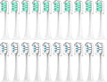 Compatibility for Xiaomi Mijia T300/T500/T700 Sonic Toothbrush Heads Replaceable Refill Nozzles 4 Colors with Anti-Dust Caps 10/20Pcs(10White10Green)