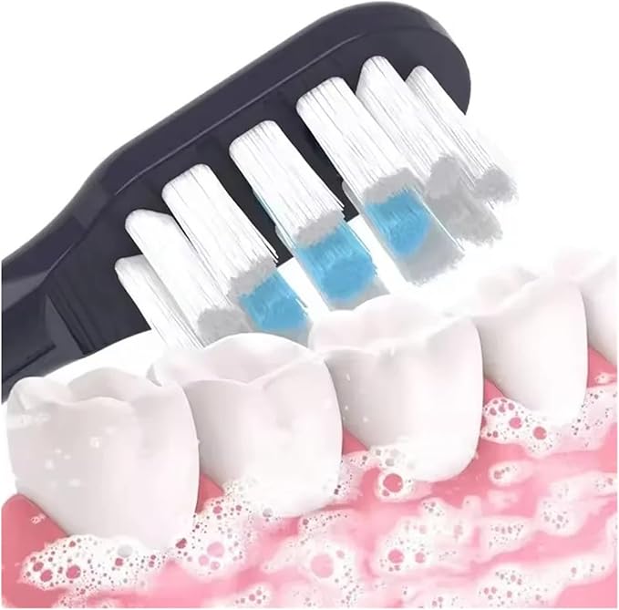 8pcs Toothbrushes Head Compatible for T301/T302/T501/MES605/MES608/MES607(8PCS White)