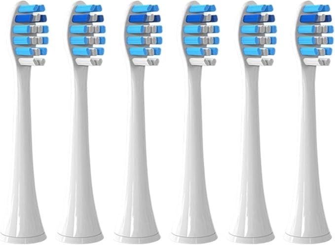Toothbrush Head AdaptedCompatible for Philips Hx3/6/8/9 Series Brush Heads Soft Nozzles(6pcs Blue)