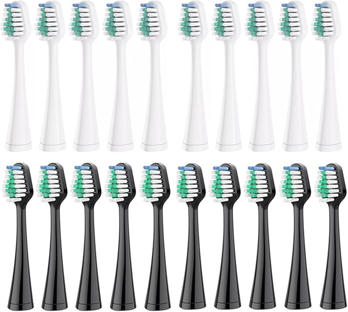 Replacement Toothbrush HeadsCompatible for AquaSonic Waterpik Sonic Electric Brush Refills(10 White)