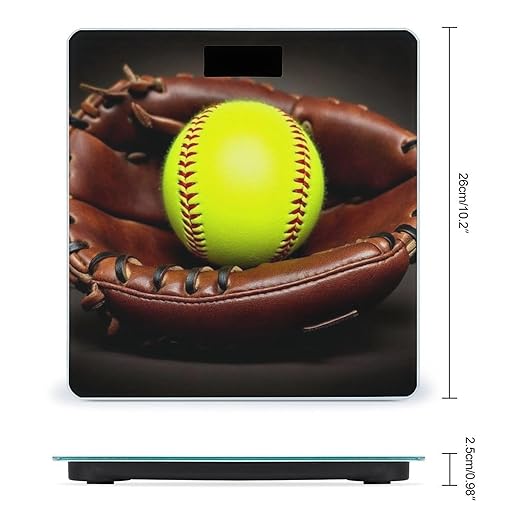 Men's Fashion Automatic Switch Digital Bathroom Weighing Scale Smart Scale Retro Vintage Sports Softball Ball