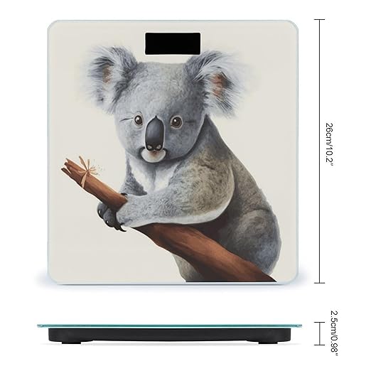Koala and ButterflyScale for Body Weight with LCD High Precision Weighing Scales Fashion Sturdy Tempered Glass Weight Scales Easy-to-Read Digital Bathroom Scale for Daily 400lb