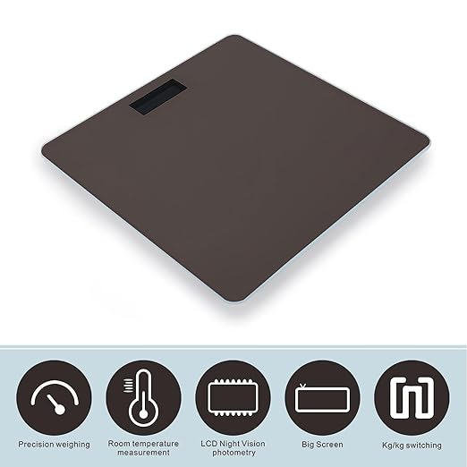 Women's Fashion Automatic Switch Digital Bathroom Weighing Scale Smart Scale Grey