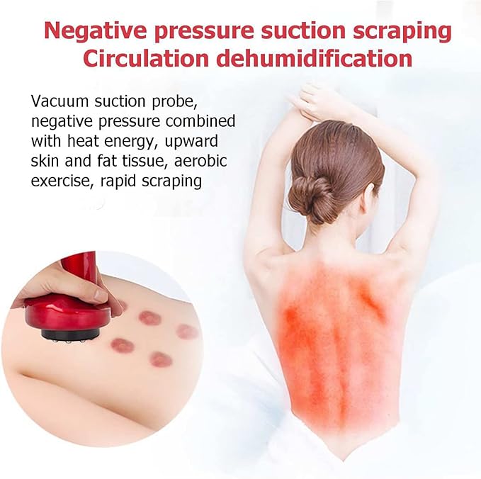 Electric Back MassagerElectric Body Guasha Scraping Negative Pressure Neck Massage Soft Tissue Gua Sha Scraping Massage