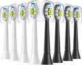 4/8/12/16pcs Replacement Toothbrush Heads Compatible with Philips Electric Brush Head 4100 6500 6100 7500 5300 1100(4White 4Black)