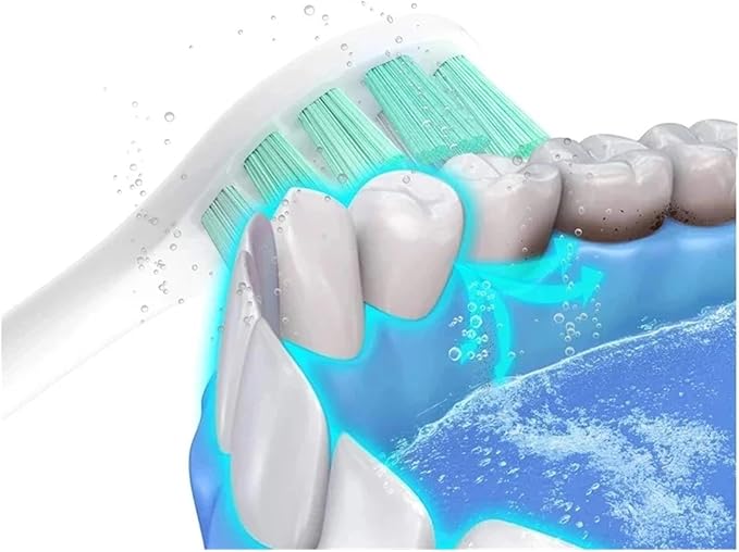 Compatible for Xiaomi Mijia T300/T500/T700 Replacement Brush Heads with Caps Sealed Package Soft for Sonic Electric Toothbrushes(4Blue)