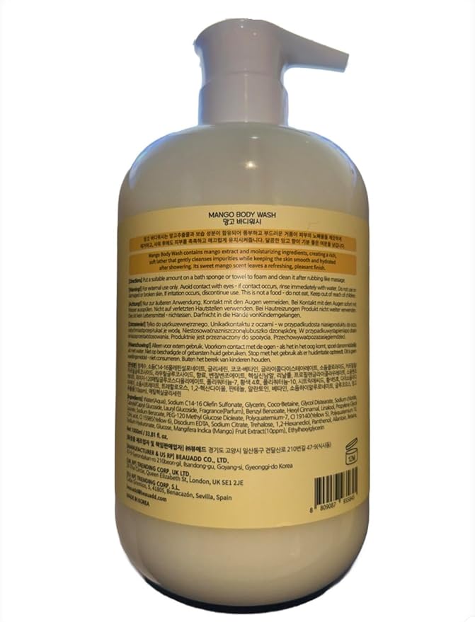 MANGO BODY WASH Made In Korea (Pack Of 1) 33.8Fl. Oz.