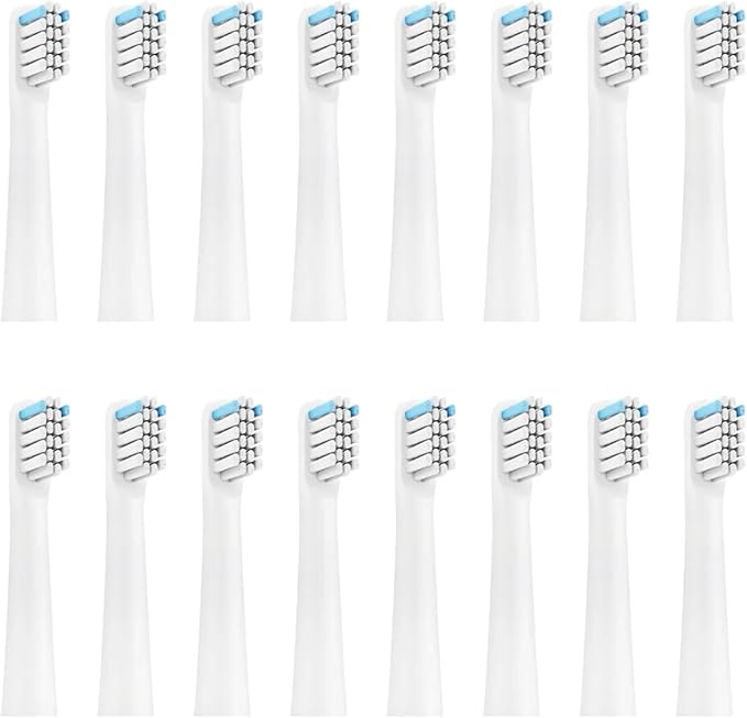 Compatible for Realme N1 N2 RTX2103 SN301 Electric Toothbrush Replacement Heads Soft Bristle Nozzles4/8/16pcs(16PCS White)