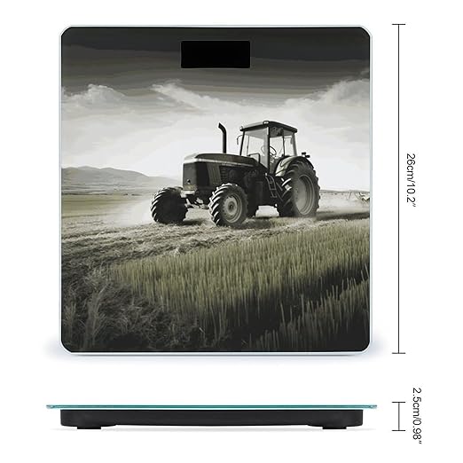 Digital Bathroom Scale for Body Weight Scale with Bright LCD Display High Accuracy Step-On Technology Auto On/Off Tractor Agriculture Tranquil Digital Scales 400 Lbs /180kg