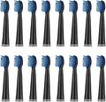 16pcs ectric Toothbrush Replacement HeadsCompatible for UPHYLIAN/KONKA/PHYLIAN Soft Brush Bristles Nozzles(16PCS Black)