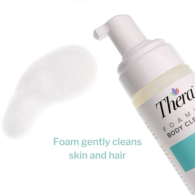 Thera Foaming Body and Hair Cleanser Rinse-Free Exfoliating Foam 5 oz 12 Count