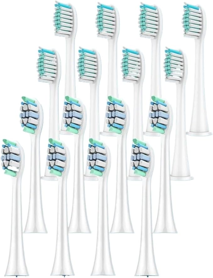 3 Models Electric Toothbrush Head Compatible For Philips Sonicare HX3/HX6/HX9 Series Models(4pcs white)