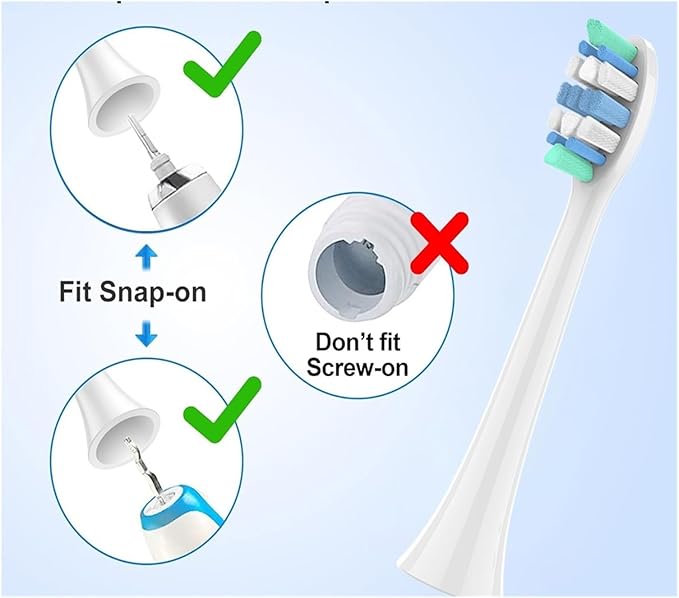 12/20pcs Toothbrush Replacement Heads Brush Head Compatible for Sonicare 2100 4100 5100 6100 7300 9000(White-12 Pcs)