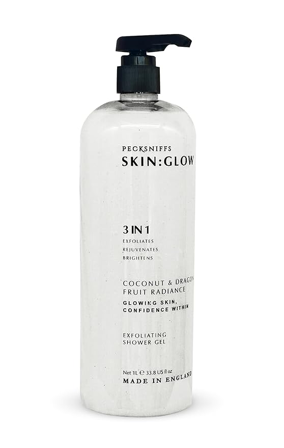 Pecksniff's Coconut &amp Dragon Fruit Radiance Exfoliating Shower Gel | 1000 ml / 33.80 Fl Oz