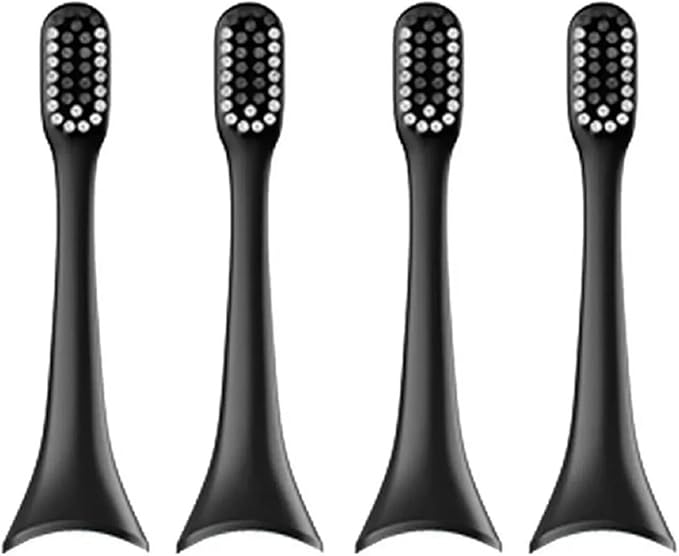 Replacement Toothbrush Head Compatibility for ENCHEN Aurora T+/T2 Electric Accessories(4pcs Black)