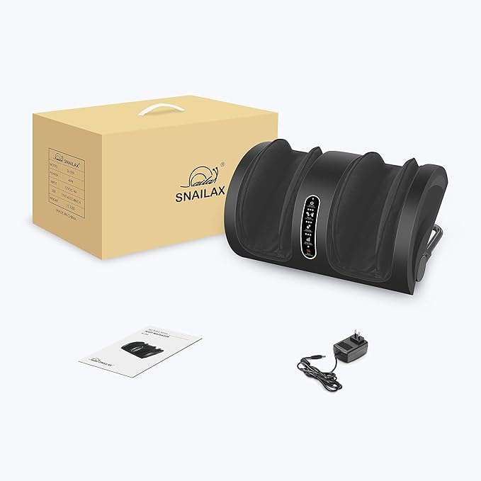 Snailax Foot Massager with Heat Shiatsu Feet and Calf Massager Machine for Plantar Fasciitis Neuropathy Improve Circulation Foot Leg Massager Gifts(Without Remote Control)