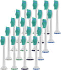 8-32pcs Replacement Toothbrush Heads Compatible with Philips Sonicare Electric Brush Head 1100 2100 4100 4300(20pcs)