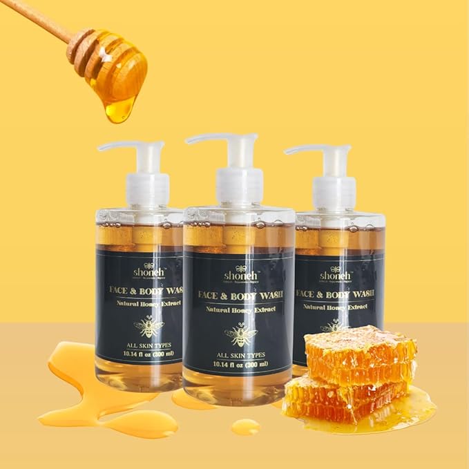 Shoneh Face &amp Body Wash – Natural Honey Extract [PH 5.5] – Suitable for ALL Skin Types