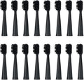 16pcs Replacement Toothbrush Heads Compatible for Jianpai JD005 RH2305/X.Q.M. B-1/Royalstar101 Soft Bristles Nozzles(16pcs Black)