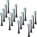 Electric Toothbrush Head Replaceable Sonic Compatible for Brush(Black 16pc)