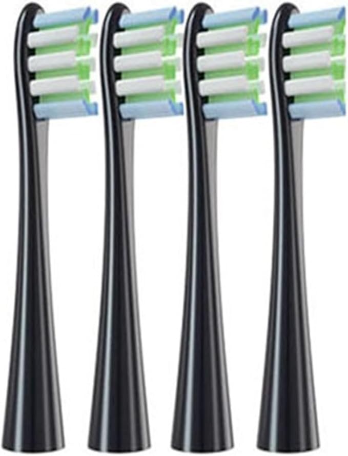 4/12PCSCompatible for Toothbrush Head for X/X Pro/Z1/F1/One/Air 2/SE Electric Sonic(4PCS-Black)