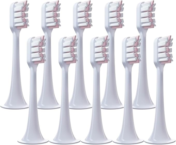 5/8/10PCS Replacement Toothbrush HeadsCompatible for Xiaomi T300 T500 Sonic Electric Teeth Brush Soft Teethbrush Nozzles(10 Pink)