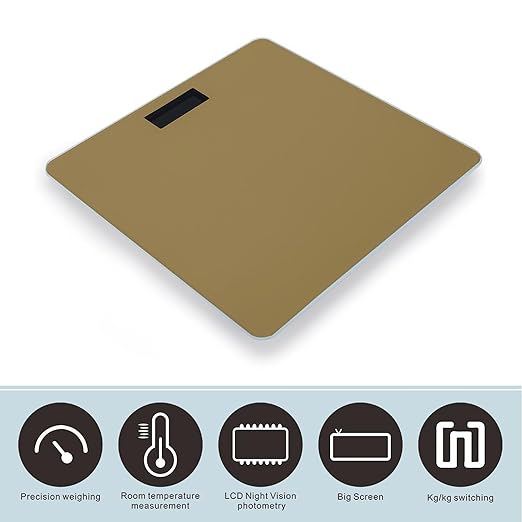 Men's Fashion Automatic Switch Digital Bathroom Weighing Scale Smart Scale Brown