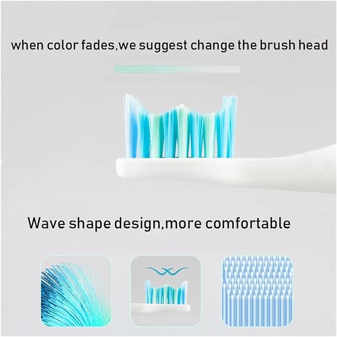 Compatible for Replacment Tooth Brush Head Electric Toothbrush Heads Comfortable Soft Bristle SG-507B/908/909/917/610/659/719(Red)